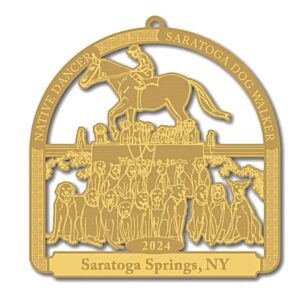 gold Saratoga hospital ornament