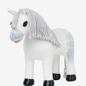 white stuffed toy horse