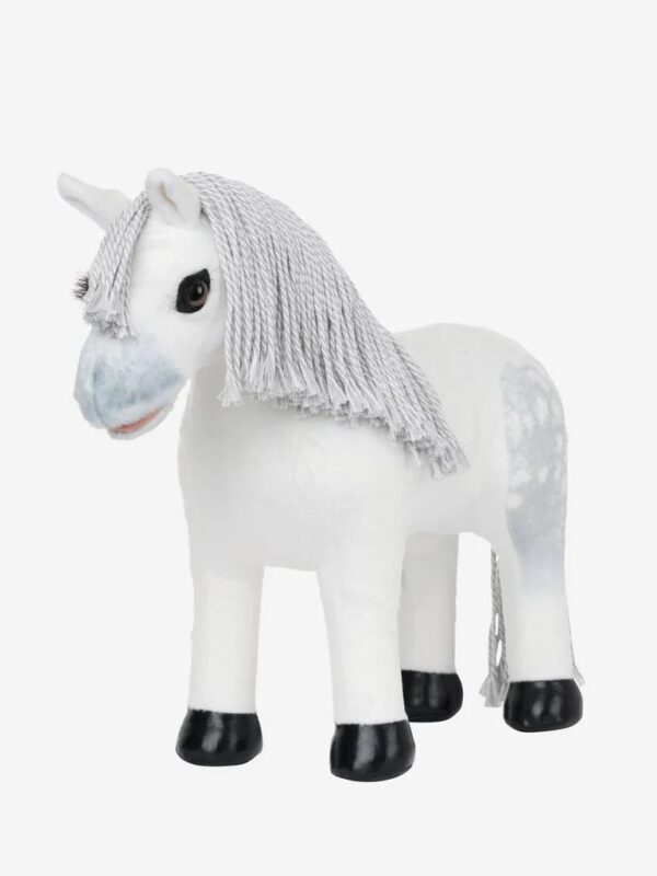 white stuffed toy horse