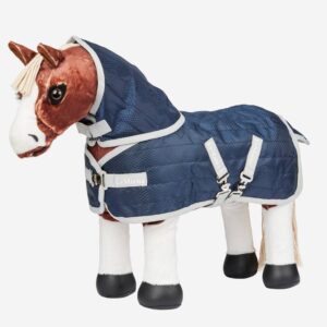 navy stable blanket for toy pony