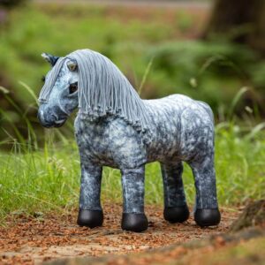 grey with white dapple stuffed toy horse