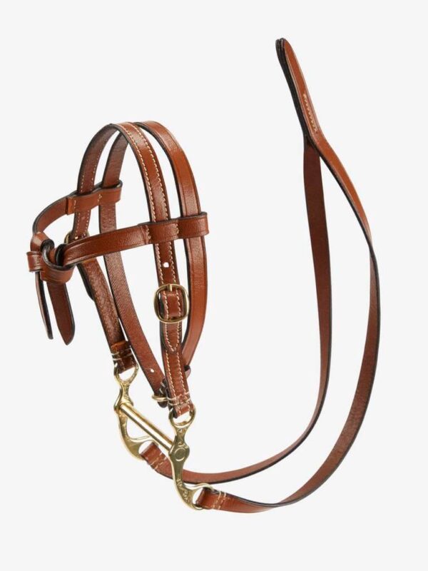 tan western bridle for toy pony