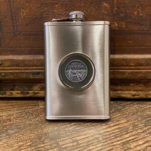 Stainless Steel Flask -Features American Turning Point pewter emblem