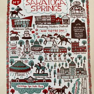 throw blanket covered in Saratoga Springs Landmarks