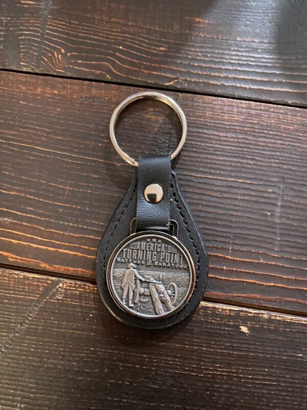 Leather Key Fob -Features American Turning Point pewter emblem