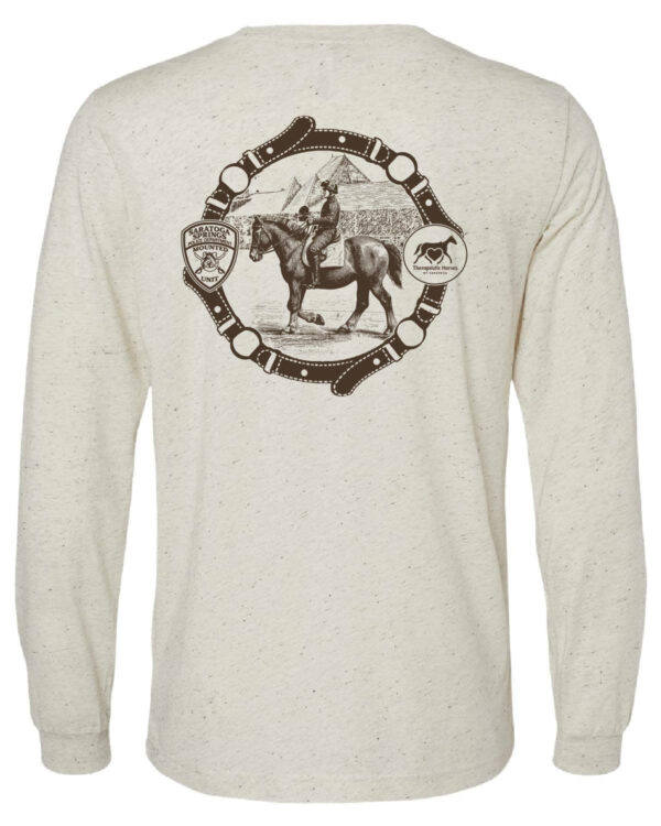 Saratoga Springs Police Department Mounted Horse Long Sleeve T-Shirt - Image 2